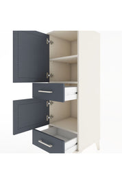 Hyperion Dolap 3 Raflı 2 Çekmeceli 2 Kapaklı 44x44x134 Aytaşı-Antrasit