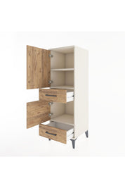 Hyperion Dolap 3 Raflı 2 Çekmeceli 2 Kapaklı 44x44x134 Aytaşı-Çam