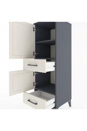 Hyperion Dolap 3 Raflı 2 Çekmeceli 2 Kapaklı 44x44x134 Antrasit-Aytaşı