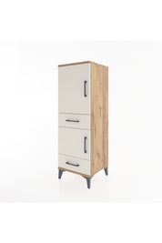 Hyperion Dolap 3 Raflı 2 Çekmeceli 2 Kapaklı 44x44x134 Çam-Aytaşı