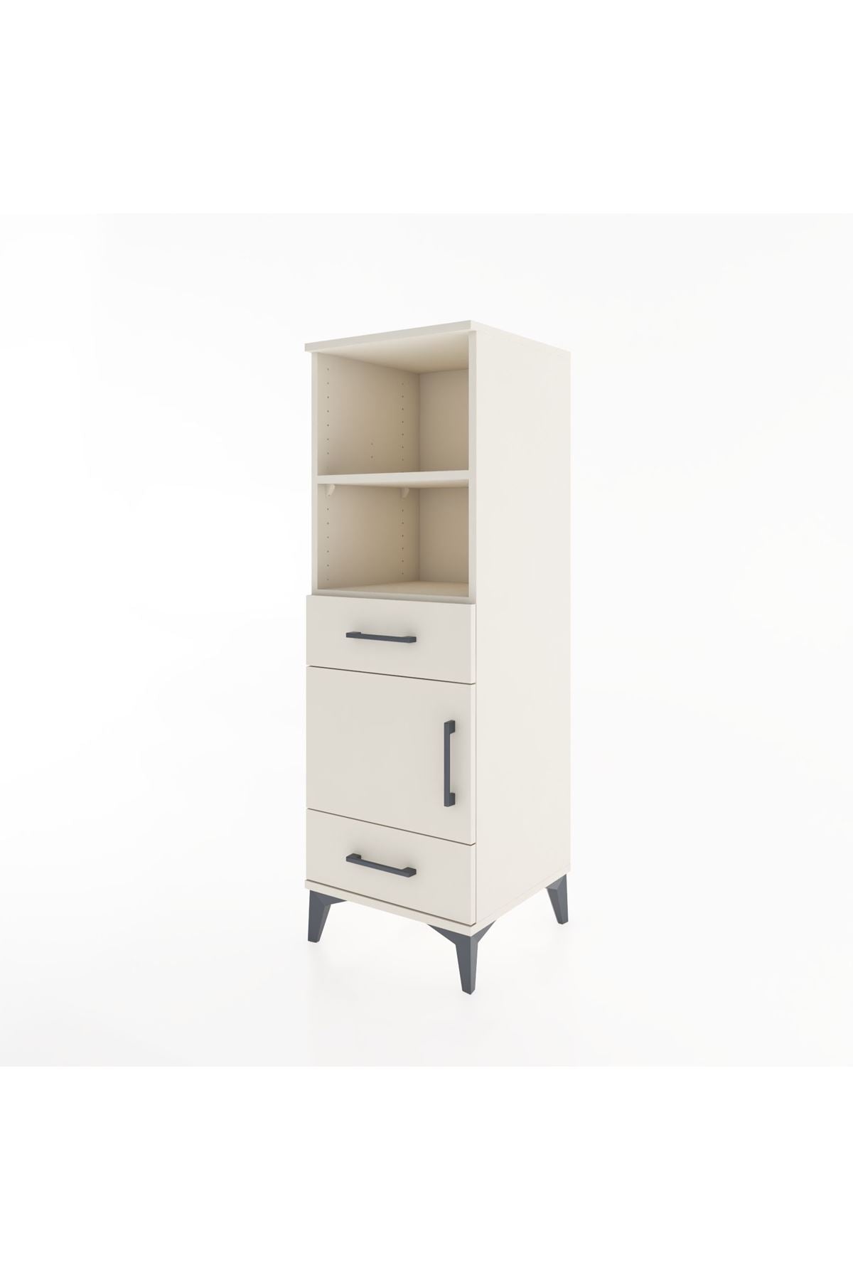 Hyperion Dolap 3 Raflı 2 Çekmeceli Tek Kapaklı 44x44x134 Aytaşı-Aytaşı