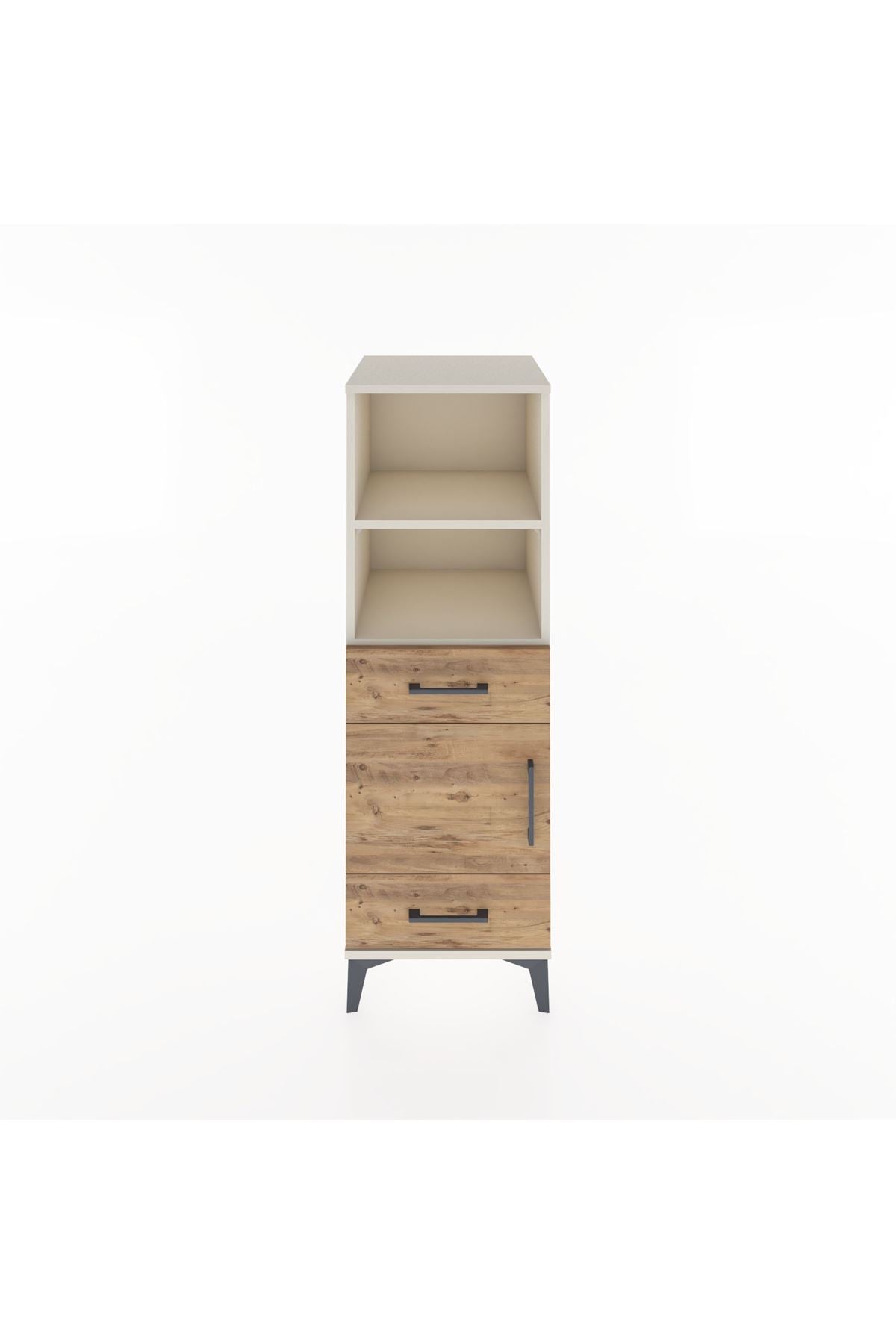 Hyperion Dolap 3 Raflı 2 Çekmeceli Tek Kapaklı 44x44x134 Aytaşı-Çam