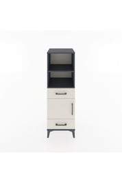 Hyperion Dolap 3 Raflı 2 Çekmeceli Tek Kapaklı 44x44x134 Antrasit-Aytaşı