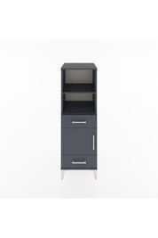 Hyperion Dolap 3 Raflı 2 Çekmeceli Tek Kapaklı 44x44x134 Antrasit-Antrasit