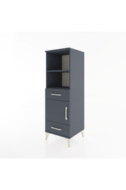 Hyperion Dolap 3 Raflı 2 Çekmeceli Tek Kapaklı 44x44x134 Antrasit-Antrasit