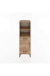 Hyperion Dolap 3 Raflı 2 Çekmeceli Tek Kapaklı 44x44x134 Çam-Çam