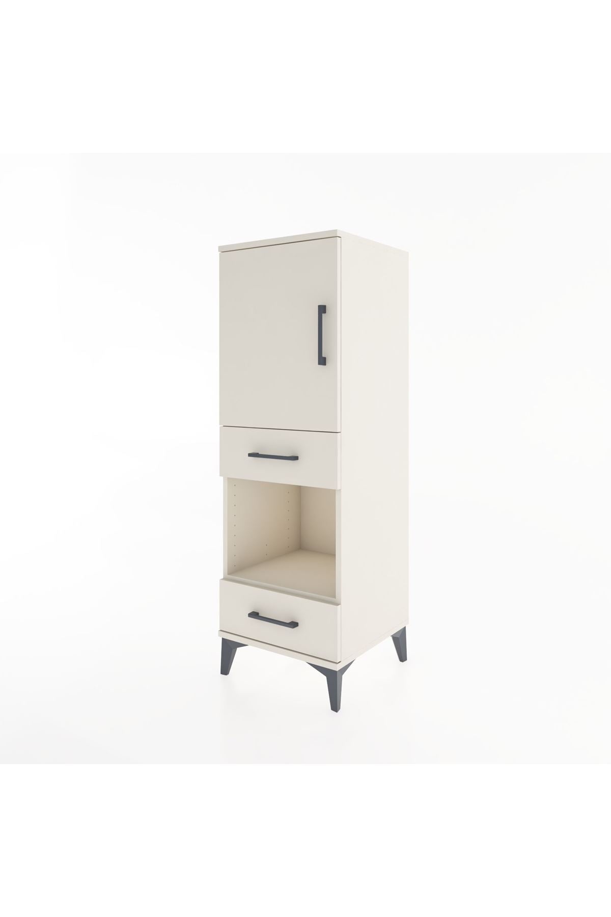 Hyperion Dolap 3 Raflı 2 Çekmeceli Tek Kapaklı 44x44x134 Aytaşı-Aytaşı