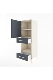 Hyperion Dolap 3 Raflı 2 Çekmeceli Tek Kapaklı 44x44x134 Aytaşı-Antrasit