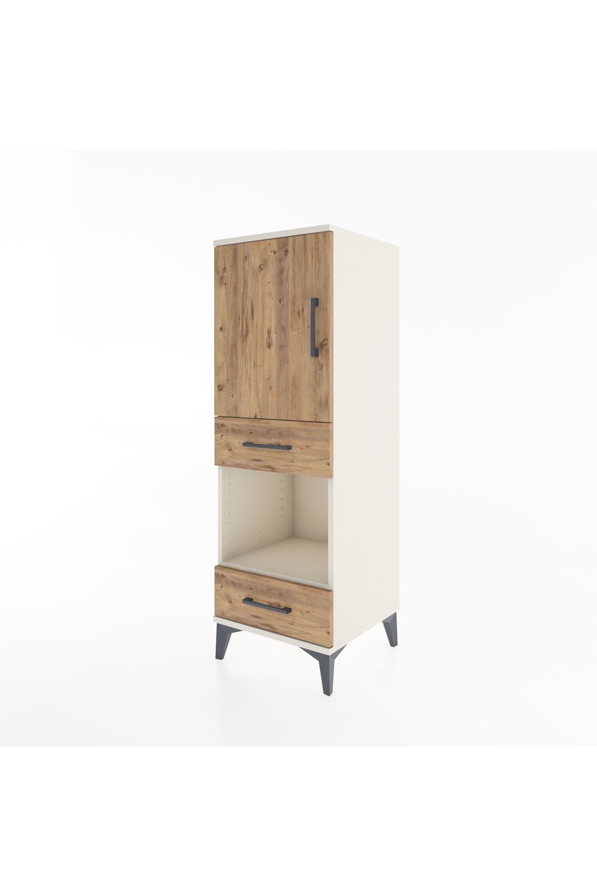 Hyperion Dolap 3 Raflı 2 Çekmeceli Tek Kapaklı 44x44x134 Aytaşı-Çam