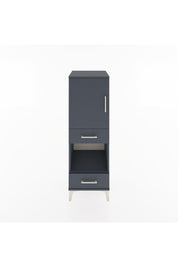 Hyperion Dolap 3 Raflı 2 Çekmeceli Tek Kapaklı 44x44x134 Antrasit-Antrasit