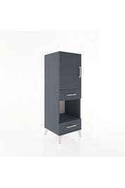 Hyperion Dolap 3 Raflı 2 Çekmeceli Tek Kapaklı 44x44x134 Antrasit-Antrasit