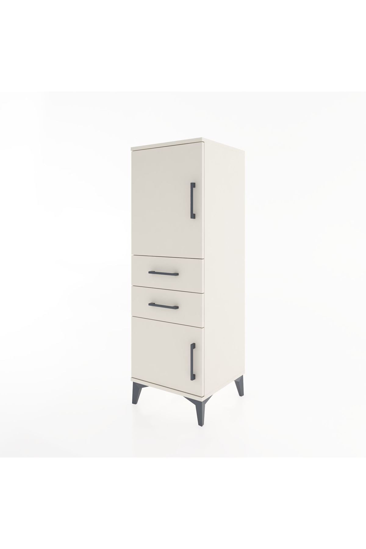 Hyperion Dolap 2 Raflı 2 Çekmeceli 2 Kapaklı 44x44x134 Aytaşı-Aytaşı