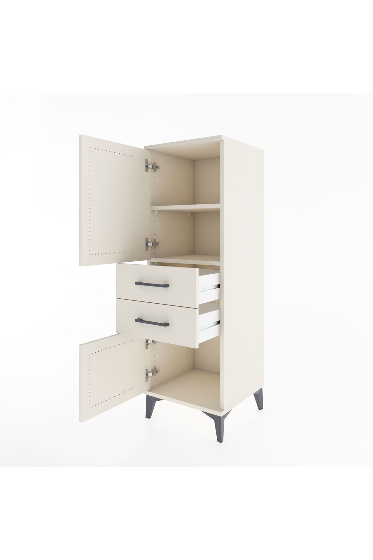 Hyperion Dolap 2 Raflı 2 Çekmeceli 2 Kapaklı 44x44x134 Aytaşı-Aytaşı