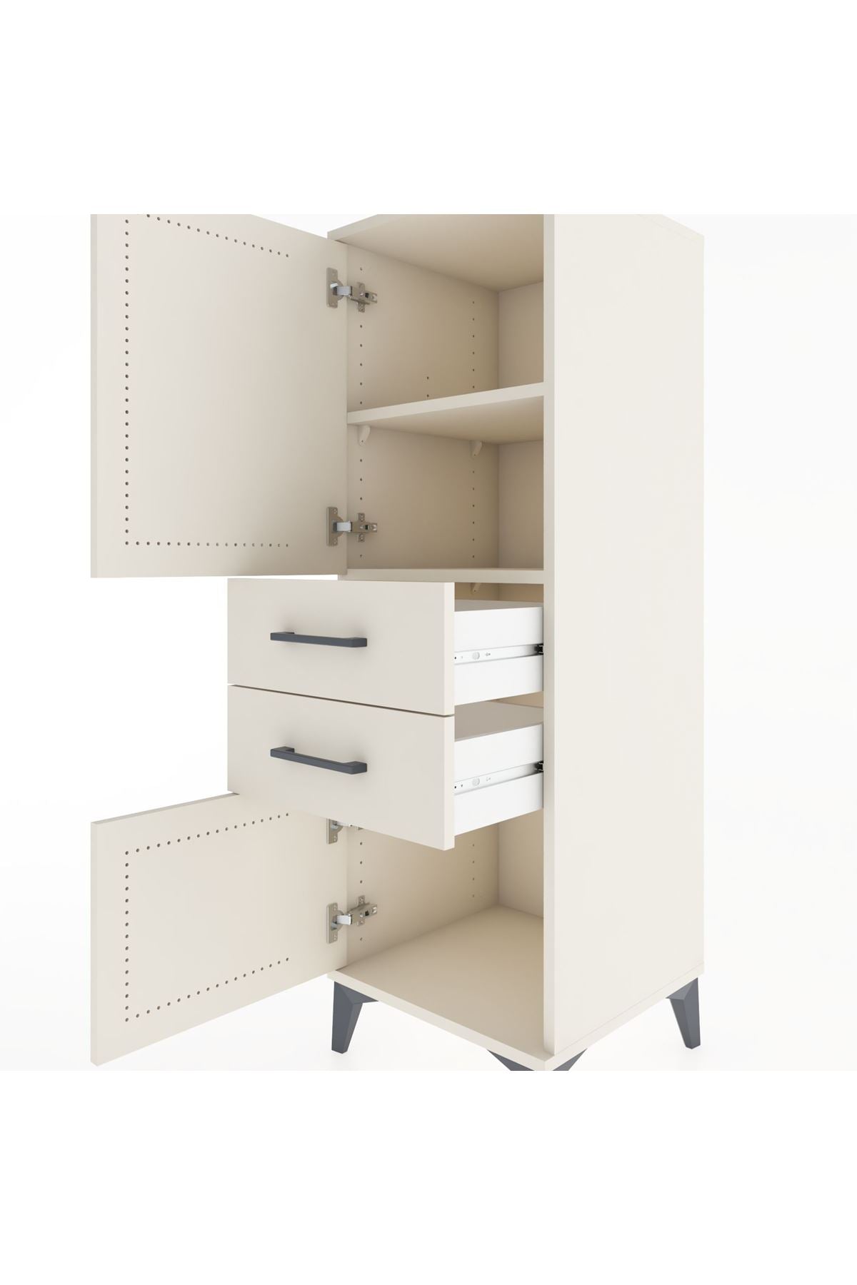 Hyperion Dolap 2 Raflı 2 Çekmeceli 2 Kapaklı 44x44x134 Aytaşı-Aytaşı