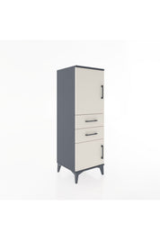 Hyperion Dolap 2 Raflı 2 Çekmeceli 2 Kapaklı 44x44x134 Antrasit-Aytaşı