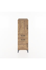 Hyperion Dolap 2 Raflı 2 Çekmeceli 2 Kapaklı 44x44x134 Çam-Çam