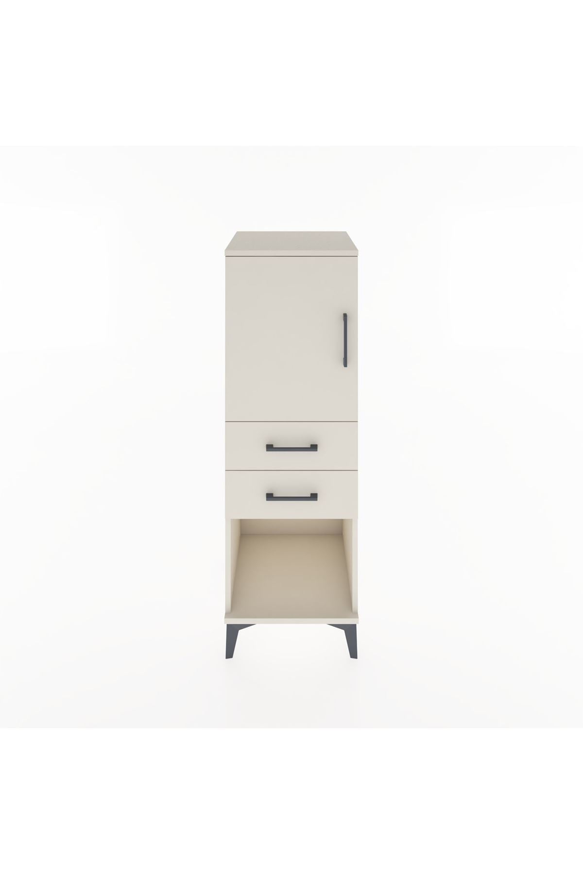 Hyperion Dolap 2 Raflı 2 Çekmeceli Tek Kapaklı 44x44x134 Aytaşı-Aytaşı