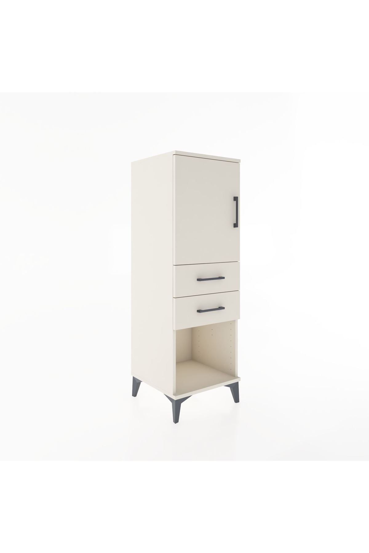 Hyperion Dolap 2 Raflı 2 Çekmeceli Tek Kapaklı 44x44x134 Aytaşı-Aytaşı