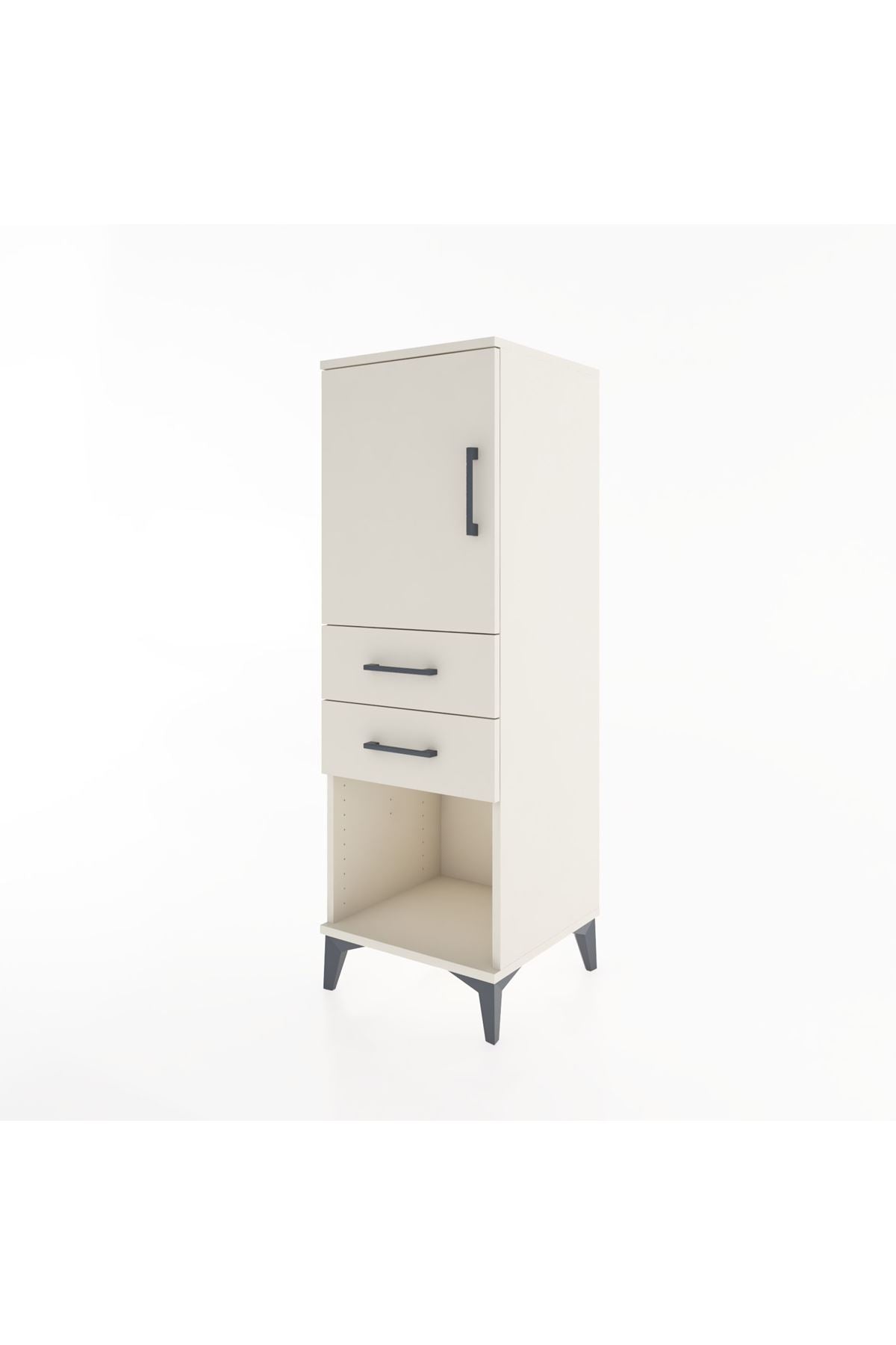 Hyperion Dolap 2 Raflı 2 Çekmeceli Tek Kapaklı 44x44x134 Aytaşı-Aytaşı