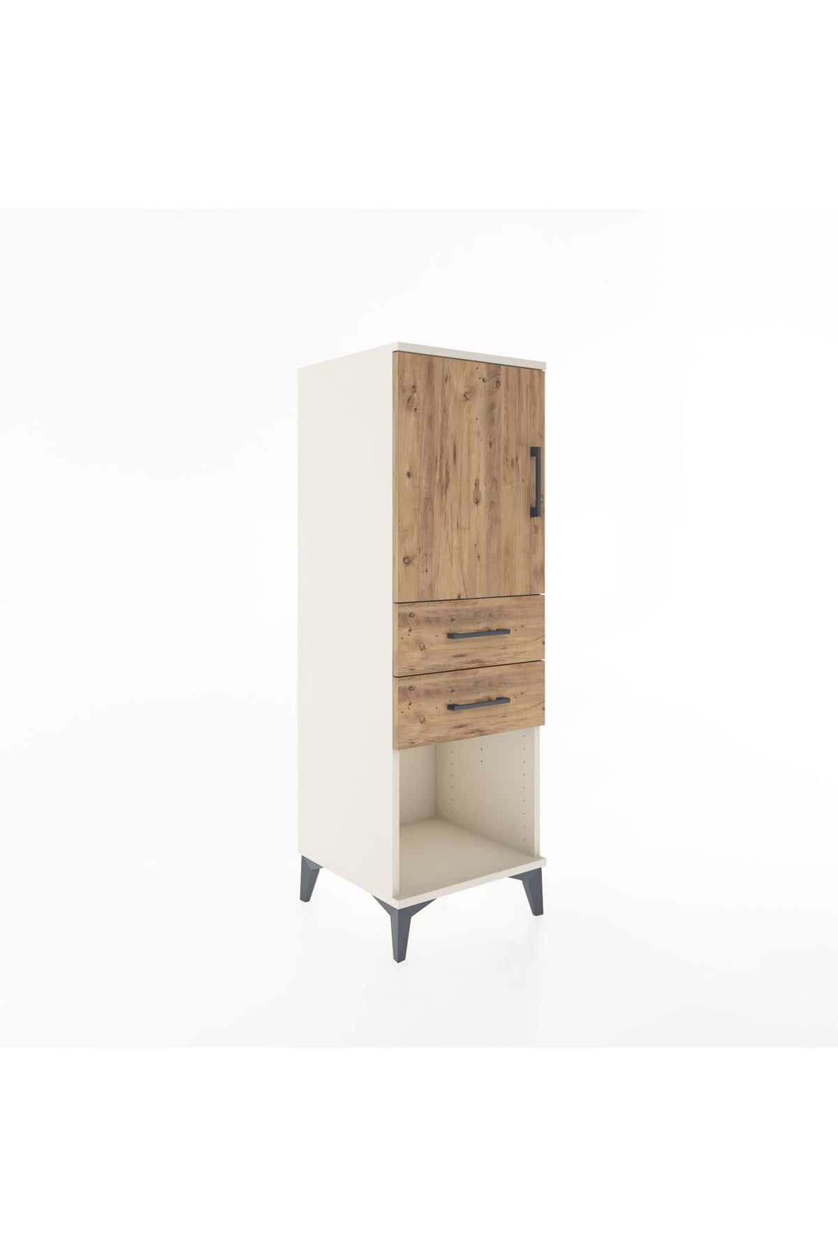 Hyperion Dolap 2 Raflı 2 Çekmeceli Tek Kapaklı 44x44x134 Aytaşı-Çam