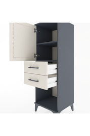 Hyperion Dolap 2 Raflı 2 Çekmeceli Tek Kapaklı 44x44x134 Antrasit-Aytaşı