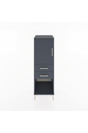 Hyperion Dolap 2 Raflı 2 Çekmeceli Tek Kapaklı 44x44x134 Antrasit-Antrasit