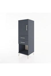 Hyperion Dolap 2 Raflı 2 Çekmeceli Tek Kapaklı 44x44x134 Antrasit-Antrasit