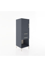 Hyperion Dolap 2 Raflı 2 Çekmeceli Tek Kapaklı 44x44x134 Antrasit-Antrasit