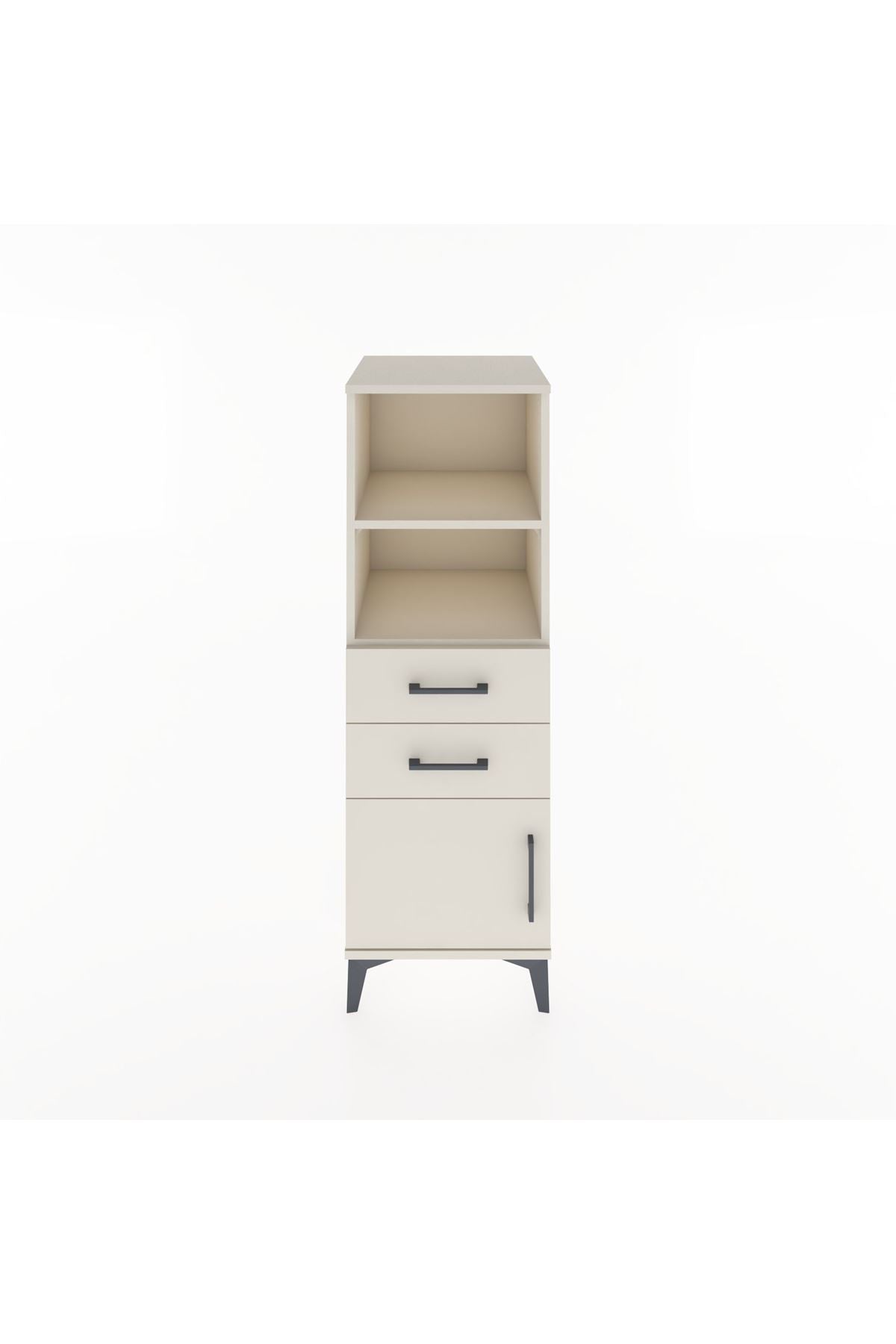 Hyperion Dolap 2 Raflı 2 Çekmeceli Tek Kapaklı 44x44x134 Aytaşı-Aytaşı