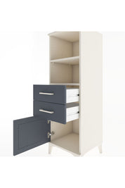 Hyperion Dolap 2 Raflı 2 Çekmeceli Tek Kapaklı 44x44x134 Aytaşı-Antrasit