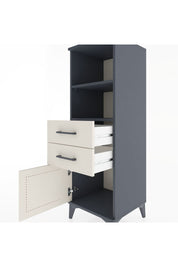 Hyperion Dolap 2 Raflı 2 Çekmeceli Tek Kapaklı 44x44x134 Antrasit-Aytaşı