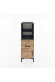 Hyperion Dolap 2 Raflı 2 Çekmeceli Tek Kapaklı 44x44x134 Antrasit-Çam