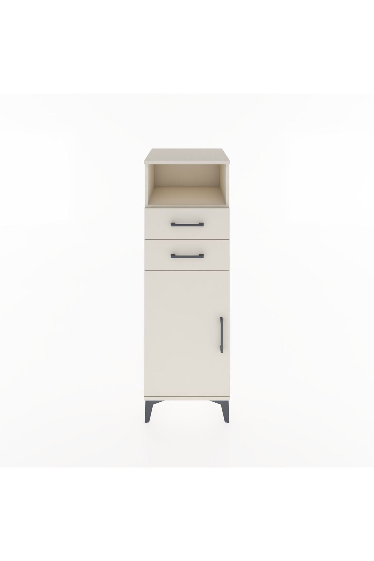 Hyperion Dolap 2 Raflı 2 Çekmeceli Tek Kapaklı 44x44x134 Aytaşı-Aytaşı