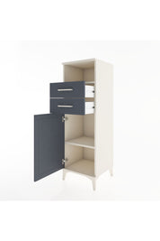 Hyperion Dolap 2 Raflı 2 Çekmeceli Tek Kapaklı 44x44x134 Aytaşı-Antrasit