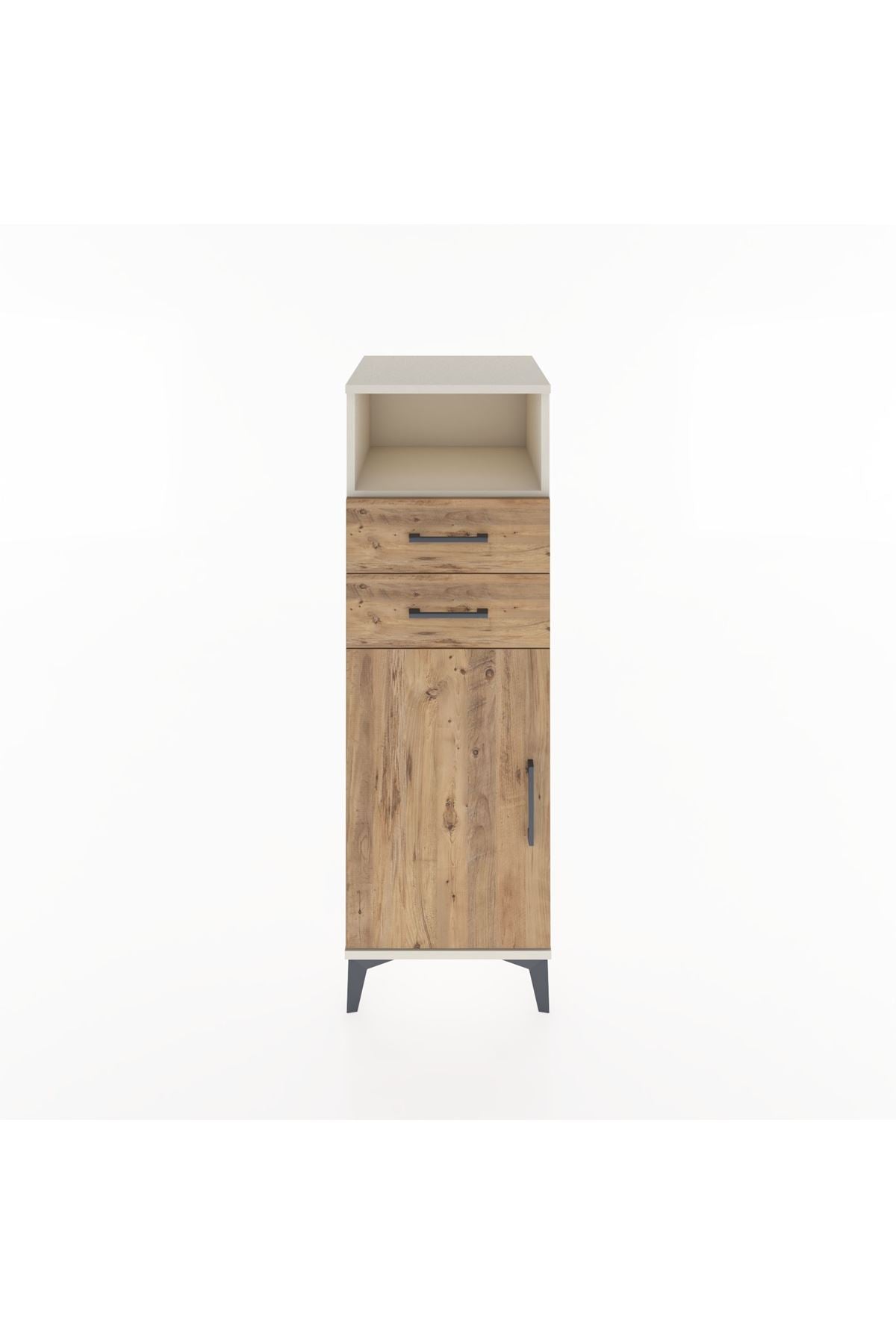 Hyperion Dolap 2 Raflı 2 Çekmeceli Tek Kapaklı 44x44x134 Aytaşı-Çam