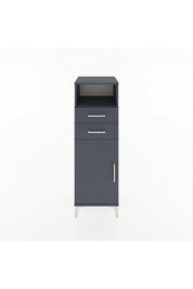 Hyperion Dolap 2 Raflı 2 Çekmeceli Tek Kapaklı 44x44x134 Antrasit-Antrasit