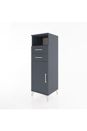 Hyperion Dolap 2 Raflı 2 Çekmeceli Tek Kapaklı 44x44x134 Antrasit-Antrasit