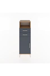 Hyperion Dolap 2 Raflı 2 Çekmeceli Tek Kapaklı 44x44x134 Çam-Antrasit