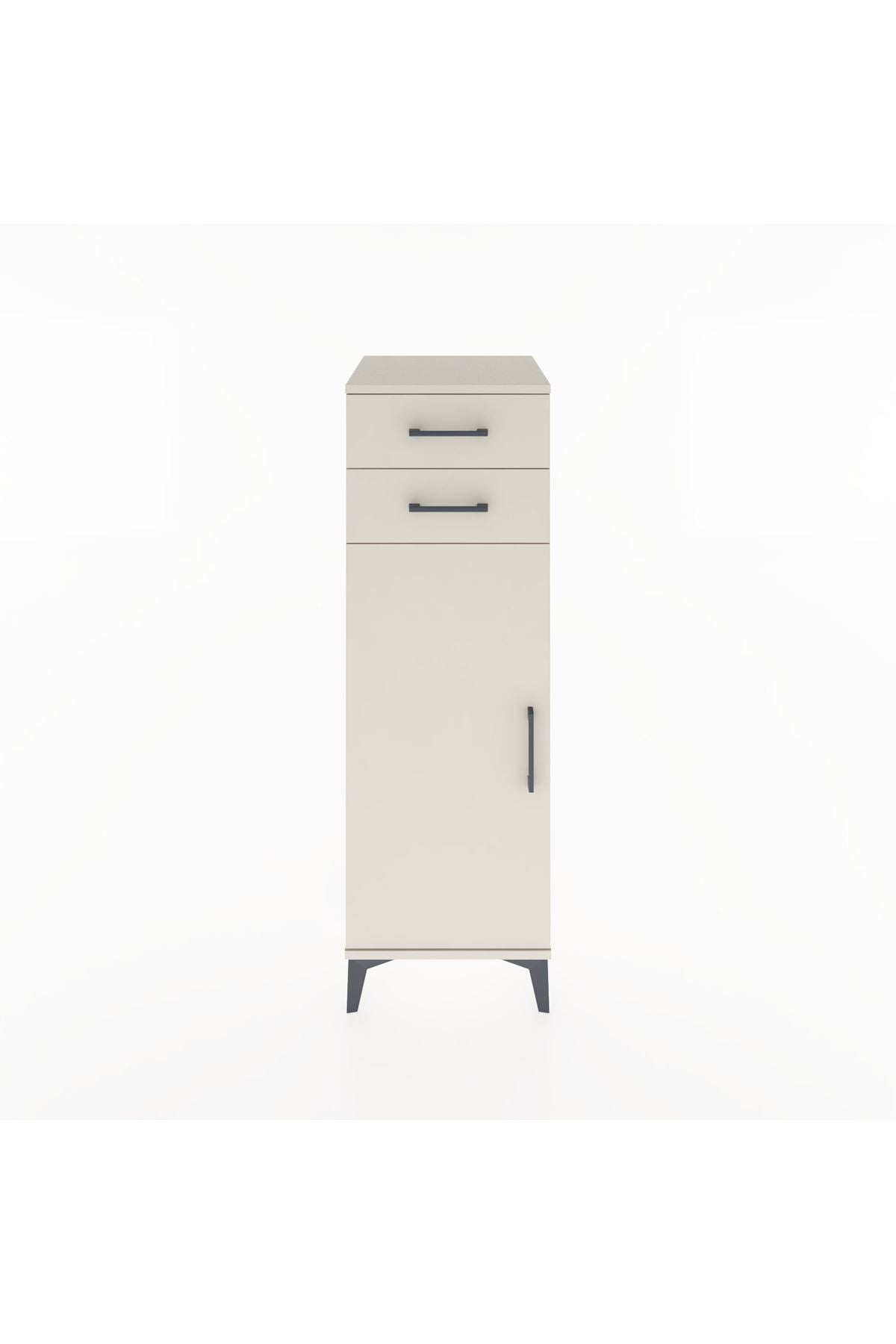 Hyperion Dolap 2 Raflı 2 Çekmeceli Tek Kapaklı 44x44x134 Aytaşı-Aytaşı