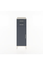 Hyperion Dolap 2 Raflı 2 Çekmeceli Tek Kapaklı 44x44x134 Aytaşı-Antrasit