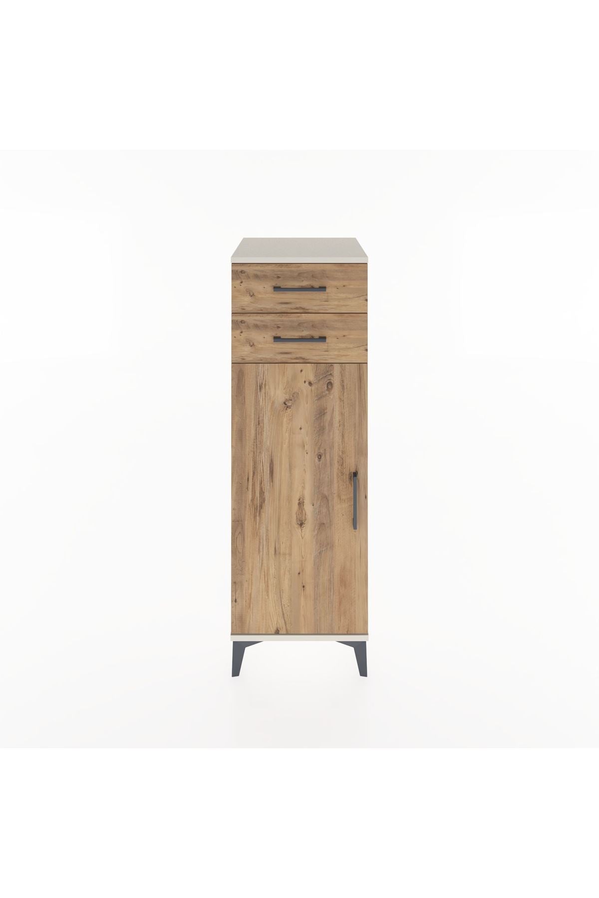 Hyperion Dolap 2 Raflı 2 Çekmeceli Tek Kapaklı 44x44x134 Aytaşı-Çam