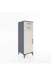 Hyperion Dolap 2 Raflı 2 Çekmeceli Tek Kapaklı 44x44x134 Antrasit-Aytaşı