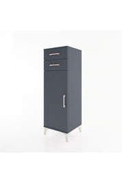 Hyperion Dolap 2 Raflı 2 Çekmeceli Tek Kapaklı 44x44x134 Antrasit-Antrasit