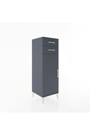 Hyperion Dolap 2 Raflı 2 Çekmeceli Tek Kapaklı 44x44x134 Antrasit-Antrasit