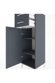 Hyperion Dolap 2 Raflı 2 Çekmeceli Tek Kapaklı 44x44x134 Antrasit-Antrasit
