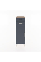 Hyperion Dolap 2 Raflı 2 Çekmeceli Tek Kapaklı 44x44x134 Çam-Antrasit
