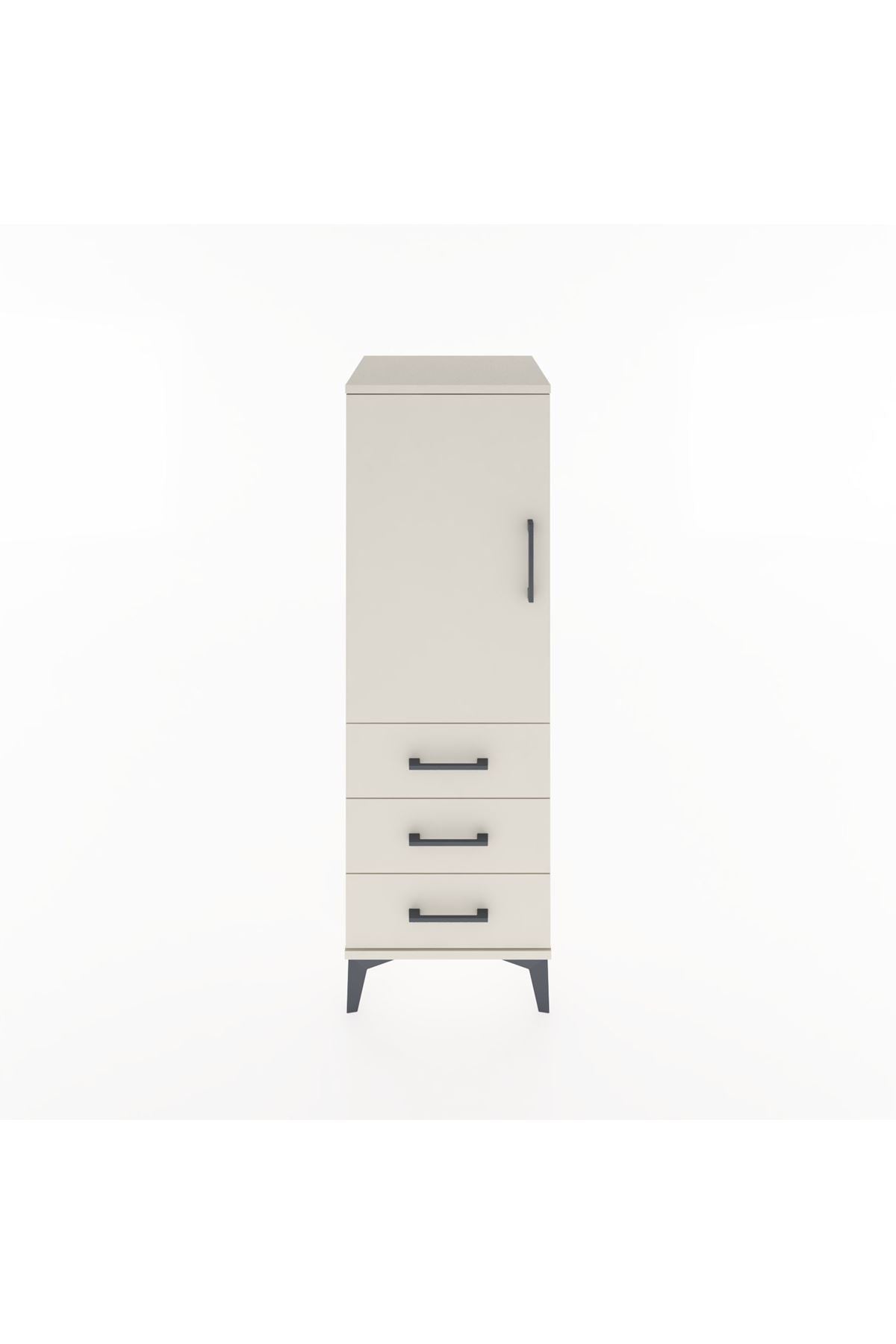 Hyperion Dolap 2 Raflı 3 Çekmeceli Tek Kapaklı 44x44x134 Aytaşı-Aytaşı