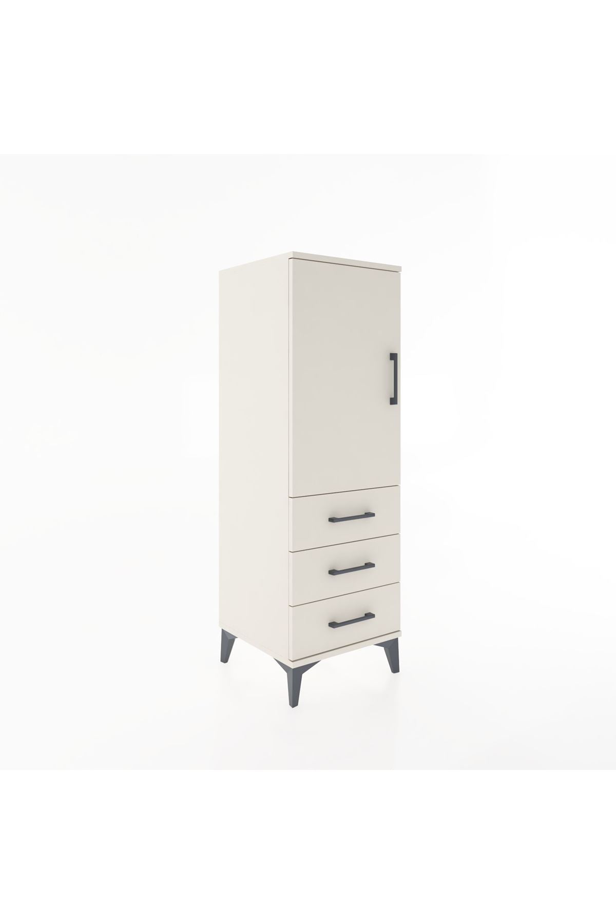 Hyperion Dolap 2 Raflı 3 Çekmeceli Tek Kapaklı 44x44x134 Aytaşı-Aytaşı