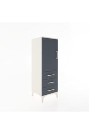 Hyperion Dolap 2 Raflı 3 Çekmeceli Tek Kapaklı 44x44x134 Aytaşı-Antrasit