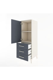 Hyperion Dolap 2 Raflı 3 Çekmeceli Tek Kapaklı 44x44x134 Aytaşı-Antrasit